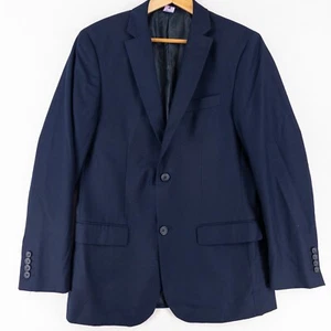 Giorgio Fiorelli Blazer 38 Navy Blue 2 Button 2 Vent Super Fine Superlux Preppy - Picture 1 of 11
