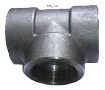 1/2" 3000# Socket-Weld Tee A105 Forged Steel Pipe Fitting FS030422 - Image 1 of 3