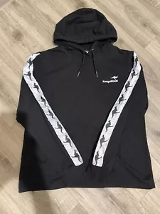KangaROOS BIG LOGO MONOGRAM HOODIE BLACK SIZE M - Picture 1 of 10