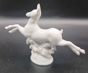 HERMOSA RÉPLICA DE PORCELANA CACCIAPUOTI ITALIANA DE COLECCIÓN DE GACELA SALTARINA c1980 v/g - Imagen 1 de 9