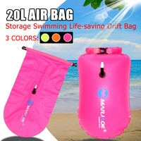 20L Waterproof Air Bag Swim Buoy Open Water Swimming Tow Float Dry Bag Waistbelt