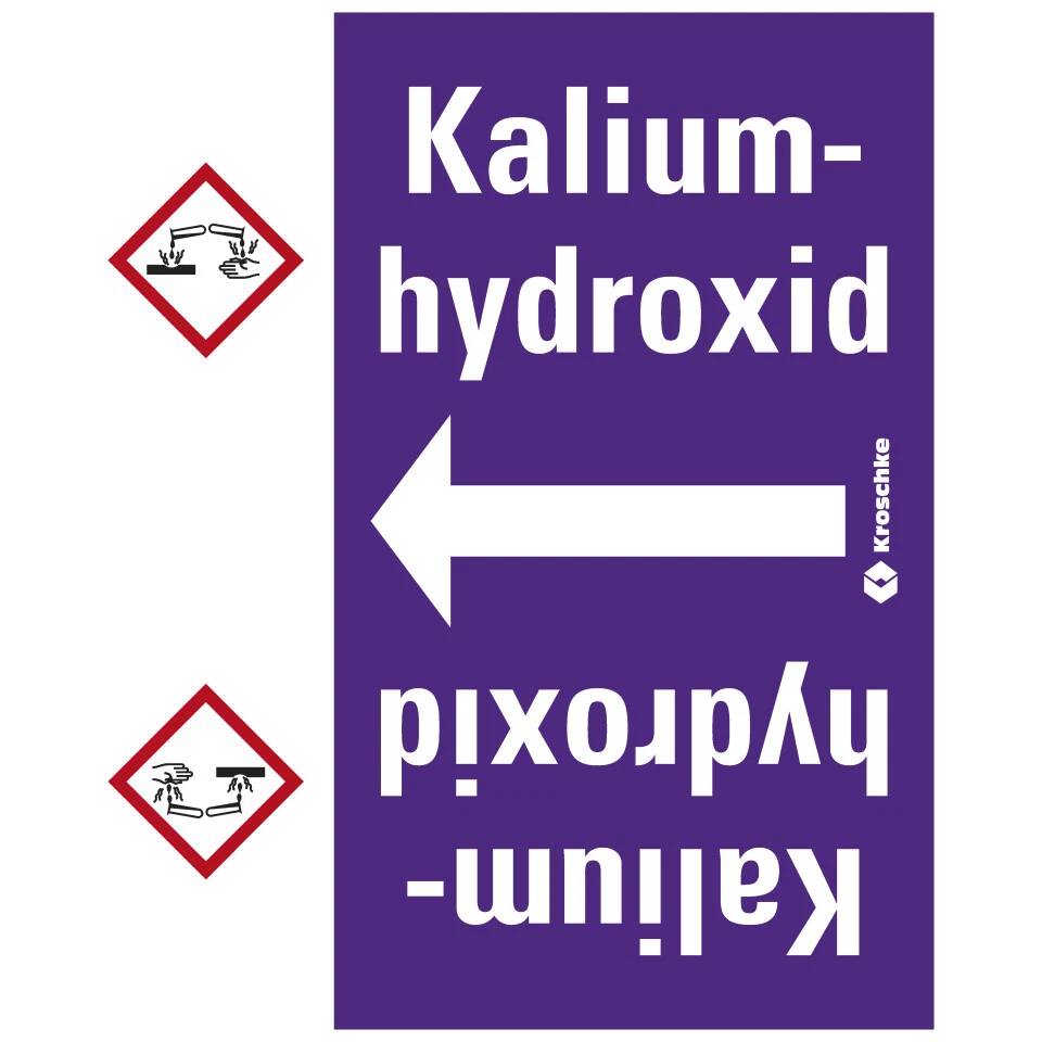 Rohrleitungsband Kaliumhydroxid praxisbewährt ab Ø 50mm violett/weiß 33m/Rolle - Bild 1 von 1