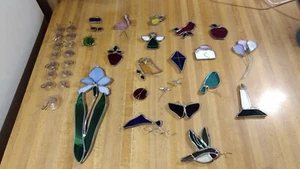 (19) Huge Lot Handcrafted Stained Glass Suncatchers,USA! - Picture 1 of 11