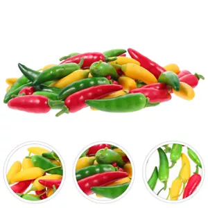 60 Pcs Artificial Pepper Chili Decorations Simulation Vegetables - Picture 1 of 12