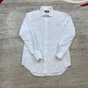 Kamakura Hemden Knopfleiste Hemd 16 weiß blau Japan Kleid 33,5 formell adrett Herren - Bild 1 von 10