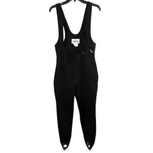 Obermeyer Vintage Wool Blend Ski Bib Women's M Front Zip One Piece Stirrup Foot - Picture 1 of 6