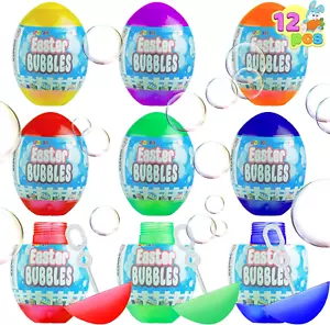 12 Easter Egg Bubbles Wands for Easter Theme Party Favor Kids Seasonal Merriment - Picture 1 of 12