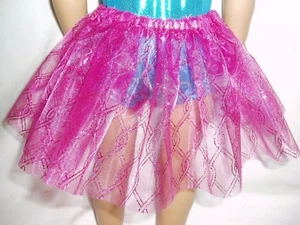 Sparkly Fucsia Lattice Basic Tutu 18" vestiti per bambola adatti a bambole americane - Foto 1 di 4