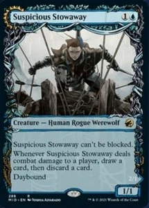 Suspicious Stowaway x1 1x Showcase Innistrad: Midnight Hunt NM MTG - Picture 1 of 2