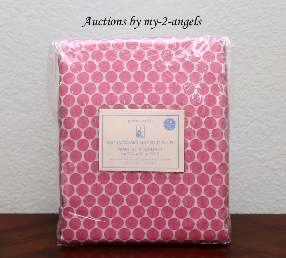 1 Panel Blackout Pottery Barn Kids MINI DOT LUXE JACQUARD 44X96 ROSA BRILLANTE *NUEVO Foto 1 de 1