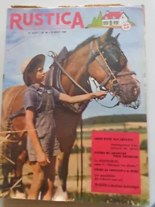 RUSTICA N° 34 - 1956 Soins d'été aux chevaux / TRACTEUR à direction hydraulique - Picture 1 of 1