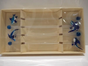 PIER 1 Set of 4  Swizzle Sticks Drink Stirrers Sea Life Motif 8”   NEW - Picture 1 of 5
