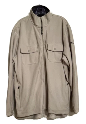 IZOD Fleece Jacket Mens Large PerformX Full Zip 2 Front Pockets 2 Zip Pockets - Image 1 of 4
