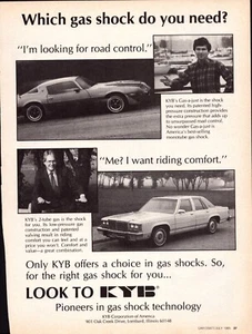 Vintage Print Ad 1985 KYB Gas Shocks - Picture 1 of 1