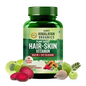 Himalayan Organics Pure Biotin, DHT Blocker , Plant-Based Vitamin 60 Veg Count - Picture 1 of 4