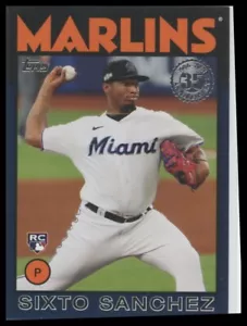 Topps 2021 1986 Topps 35 aniversario azul #86B-8 Sixto Sanchez Miami Marlins - Imagen 1 de 1