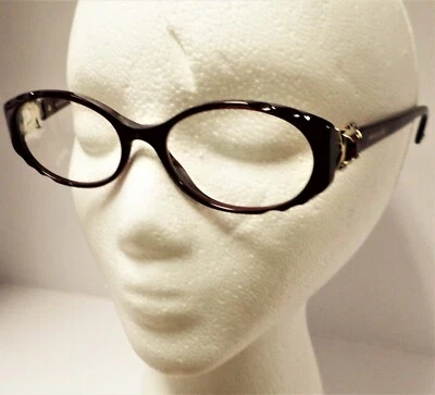 宝格丽 4054-B 眼镜框红色带红宝石施华洛世奇水晶 52 毫米全新 — 第 1/4 张图片