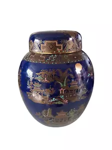 Carlton Ware Bleu Royale großes Ingwerglas - Kang Hsi Muster - Bild 1 von 4
