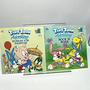 Tiny Toons Adventures Books Lot 2 Paperback Hooray Hampton Rock Roar 1990 - Foto 1 di 12