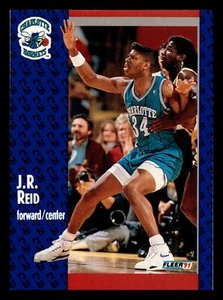 J.R. Reid 1991-92 Fleer #S-112 Charlotte Hornets Near Mint NM - Picture 1 of 2
