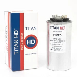 Titan HD PRCFD Hergestellt in Amerika HVAC Rundmotor laufen Dual Kondensator 45/5 MFD/UF - Bild 1 von 3