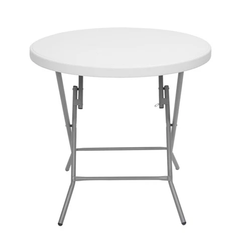 32inch Round Folding Table Outdoor Folding Utility Table White Cover