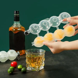 Ice Ball Maker 4 Cavity Wide Application Household Bar Ice Ball Making Tray - Picture 1 of 11