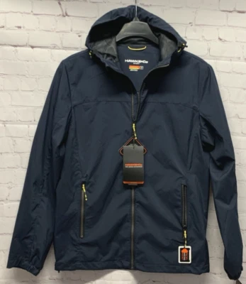 Jaqueta Hawke & Co. PEQUENA Masculina Leve com Capuz para Todas as Estações Azul Marinho NOVA - Imagem 1 de 4