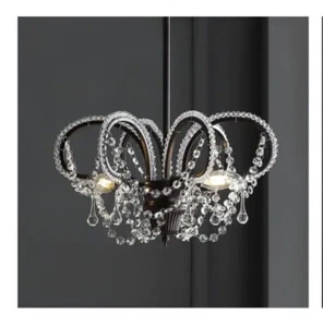 JONATHAN Y Lighting JYL9521A Bronze Caroline 3-Light 16"W Led Crystal Chandelier - Picture 1 of 3