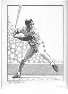 BO JACKSON 1991 WILLIAM BURITTA DRAWING,INDIVIDUALLY NUMERED TO 987 - Picture 1 of 1