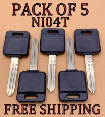 PACK OF 5 SOLID HEAD TRANSPONDER INGNITION MASTER KEY FOR NISSAN NI04 NI04T DA34 - Image 1 of 2