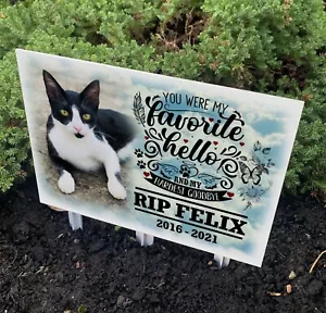 Marcador de tumba de recuerdo personalizado para mascota gato o perro, jardín o cementerio. - Imagen 1 de 19