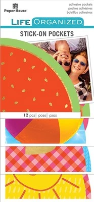 Álbumes de recortes manualidades PH StickOn bolsillos verano diversión sol sandía sandalias corazones Foto 1 de 2