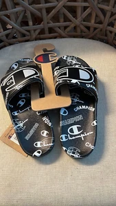 Neu Champion Logo Damen-Sandalen schwarz & weiß 11 neu mit Etikett - Bild 1 von 1