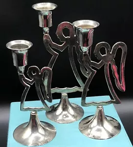International versilbert 3 Stück betender Engel Kerzenhalter Figuren - Bild 1 von 9
