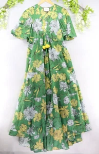 Alexis Barbara Women's Adhara Green/Yellow Floral Long Dress Sz S NEW - Picture 1 of 8