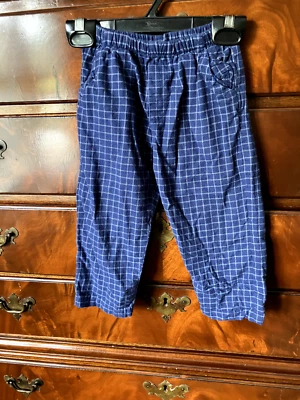 Bailey Boys Ventana Cuadros Azul Cintura Elástica Pantalones 24 Meses Foto 1 de 4