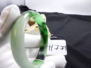 Translucent Natural Jade Jadeite Green 59.9 MM Bangle Bracelet - Picture 1 of 5
