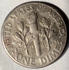 Dime Error U In Pluribs Missing 1974 D Roosevelt Double Die Reverse States+ RARE - Picture 1 of 10