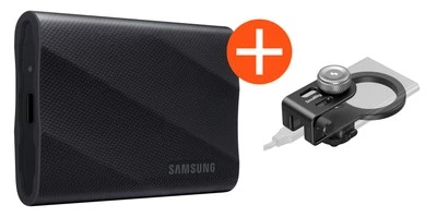 Samsung Portable SSD T9 1 TB USB 3.2 Gen2x2 Typ-C schwarz inkl. SmallRig-Halt... - Bild 1 von 4