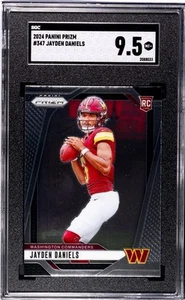 Jayden Daniels 2024 Panini Prizm #347 Rookie (RC) SGC 9.5 Mint Plus - Picture 1 of 2