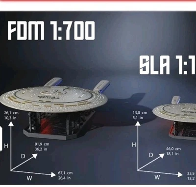 星际迷航 Tng Enterprise 1701 D 套件 1/700 比例巨大 3D 模型套件 — 第 1/4 张图片