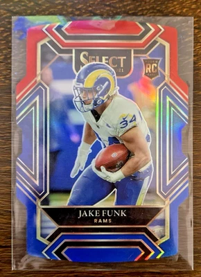 2021 Panini Select #299 Jake Funk Red and Blue Prizm Die Cut RC - Image 1 of 2