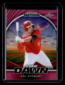 SAL STEWART 2025 Leaf Baseball Nation #4/6 ROSA PRISMATICO - Foto 1 di 2