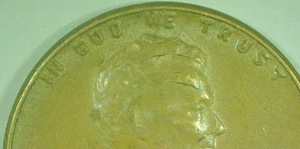1955 Lincoln Wheat Penny, Schädel Würfelriss, leicht doppelt am Datum * KOSTENLOSER VERSAND * - Bild 1 von 3