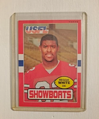 1985 Topps USFL - Reggie White #75 (RC) Eagles/Packers - Image 1 of 2