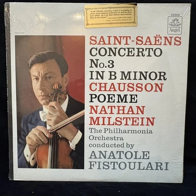 NATHAN MILSTEIN violin - SAINT-SAENS Cto #3 & CHAUSSON - ANGEL LP SEALED, HYPE.. - Image 1 of 4