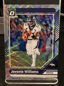 2024 Panini Donruss Optic Javonte Williams Wave /300 Denver Broncos #58 - Picture 1 of 3