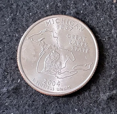 2004 P Michigan Quarter Circulated Free Shipping - Image 1 of 2
