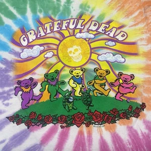 Grateful Dead Medium Liquid Blue Tye-dye T-Shirt Jerry Garcia Tour Konzert - Bild 1 von 7